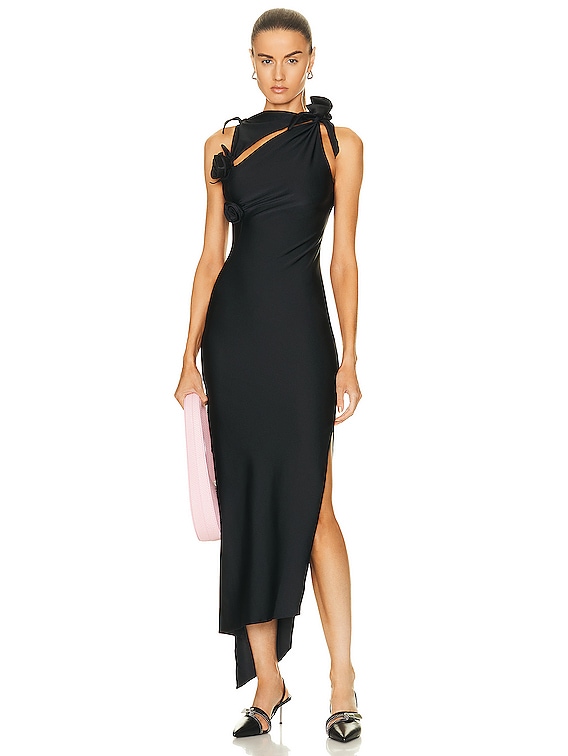 Coperni Cut Out Sleeveless Gown in Black