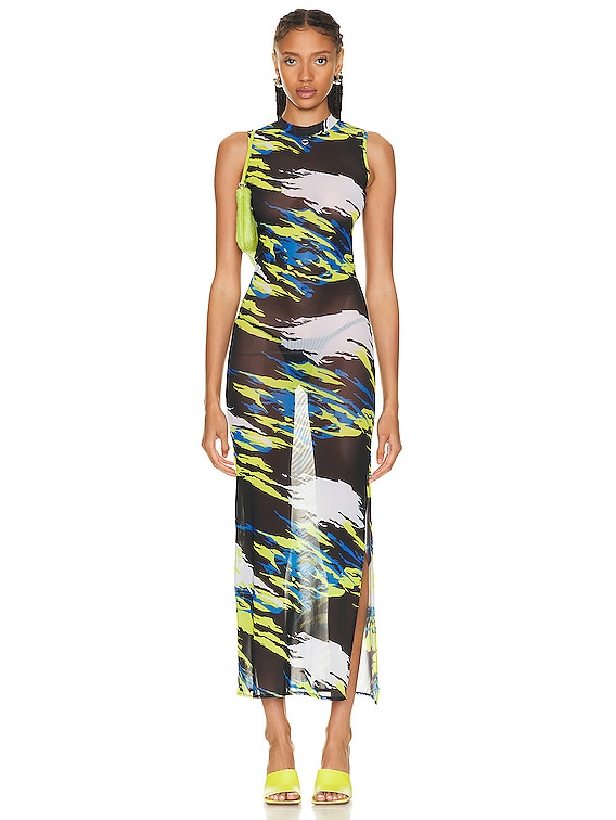 simple chiffon midi dress Blue Chiffon Midi Dress - Pleated, V-Neck, Fitted Silhouette 2180