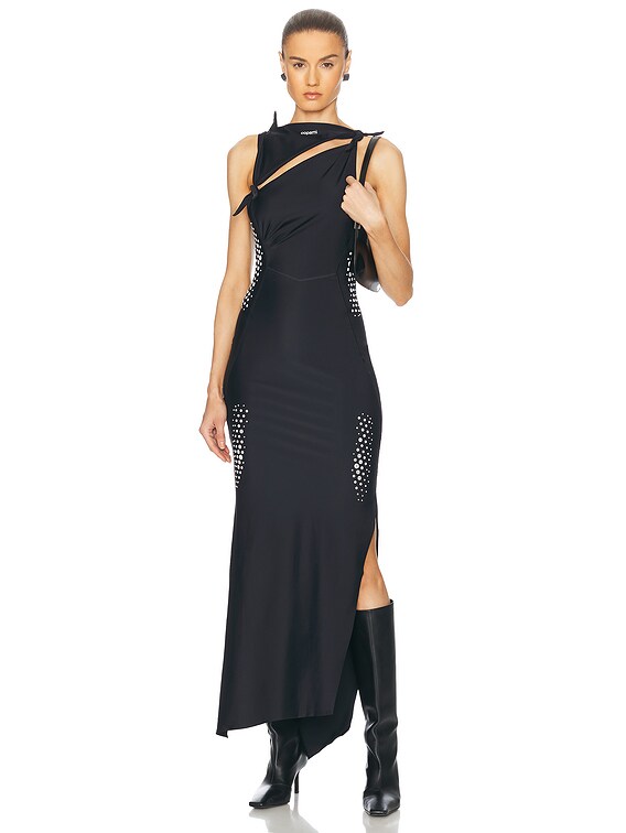 slim fit dress slacks Primavera Couture 4343 Black Gold Prom Dress sizes 00, 16 Black Gold Long  Beaded V Neck Corset Prom Dress Pageant Gown Slit Sequin main image 0