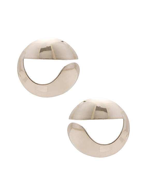 Coperni Silver Logo Earrings