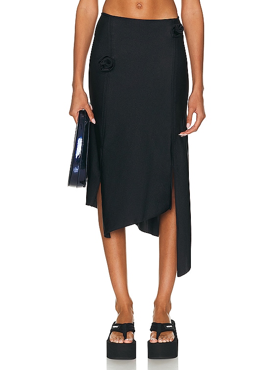 Coperni Flower Skirt in Black | FWRD