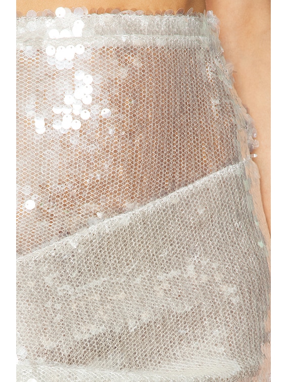Knotted Sequin Skirt