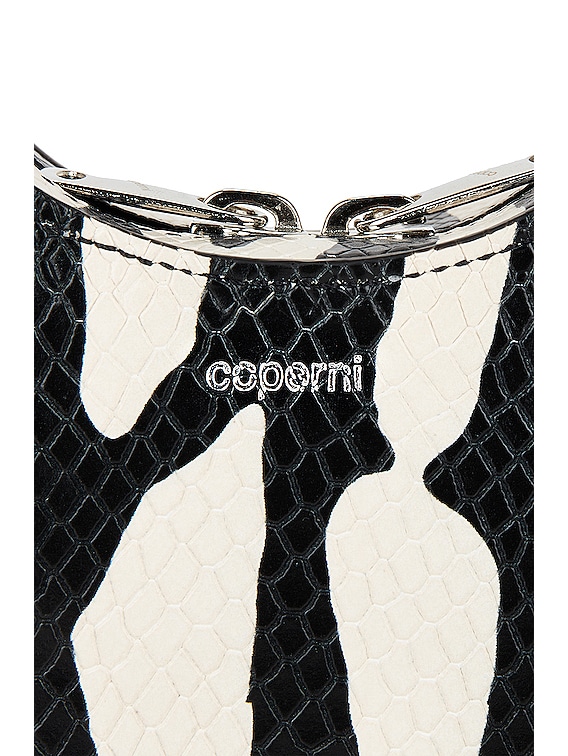 Coperni Zebra Print Mini Swipe Bag in White & Black | FWRD
