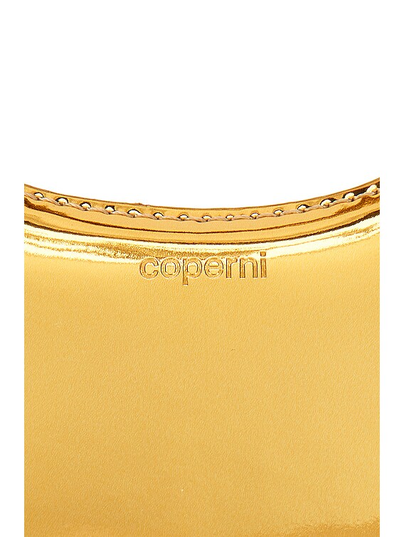 トートバッグ Coperni llic Micro Baguette Swipe Bag - Synthetic - Gold Coperni Metallic Micro Baguette Swipe Bag in Gold | FWRD