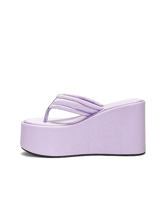 Coperni Branded Wedge Sandal in Lilac | FWRD