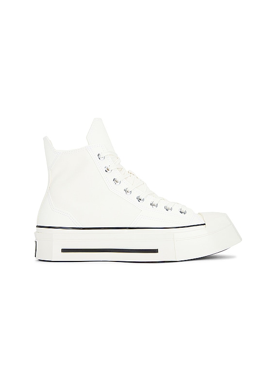 【c♥】 Converse Chuck 70 De Luxe Squared in Egret & Black | FWRD