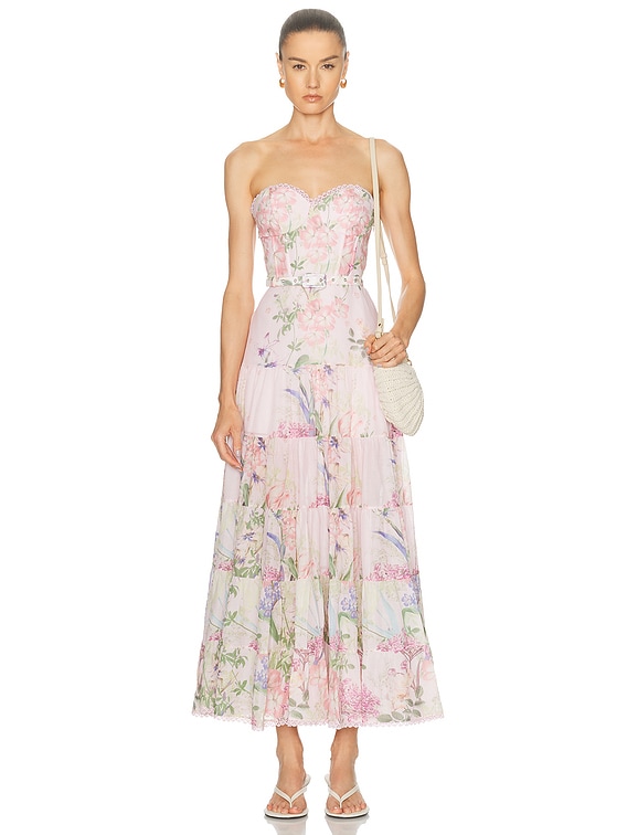 Charo Ruiz Ibiza Danny Long Dress in Pink Botanic | FWRD