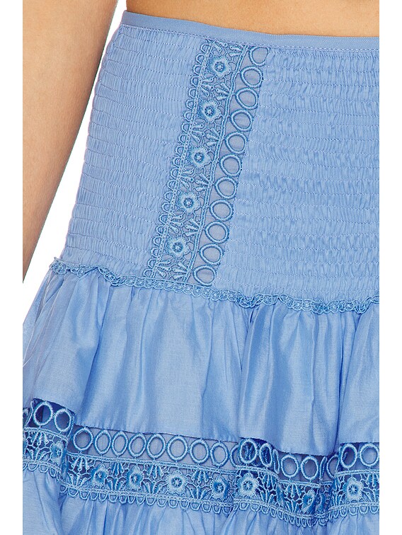 Charo Ruiz Ibiza Hortens Skirt in Blue Washed | FWRD
