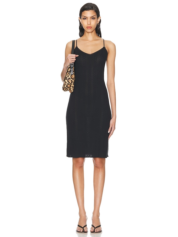 Cou Cou Intimates The Midi Slip Dress in Black | FWRD