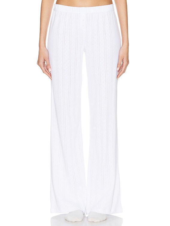 ウェア coucou Cou Cou Intimates The Pant in White in White Pointelle | FWRD