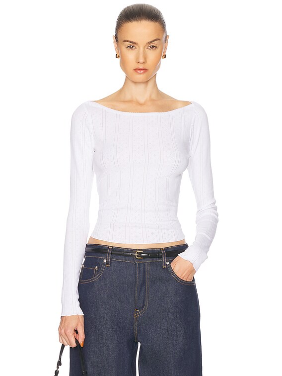 Cou Cou Intimates The Bateau Top in White | FWRD