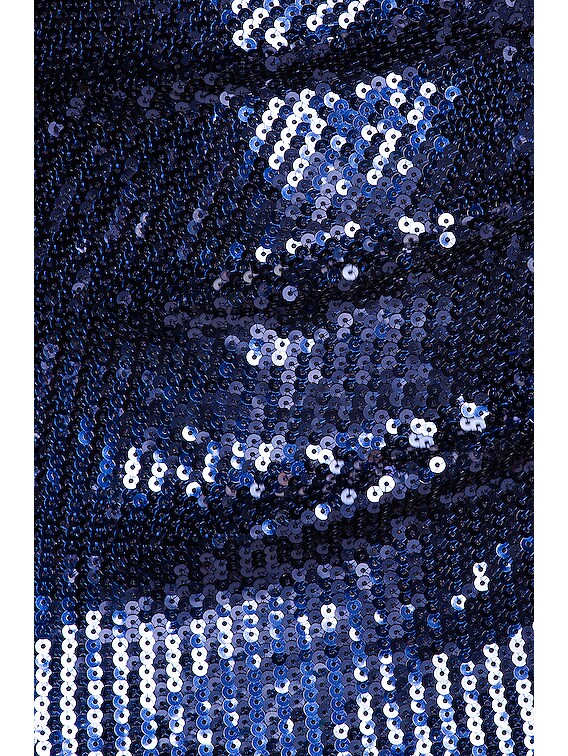 david koma blue sequin dress David Koma Feather-trimmed Sequined Maxi Dress in Blue