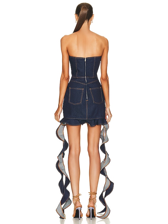 strapless denim dress with ruffle Amazon.com: Floerns Girl's Ruched Strapless Tube Top Bowknot Denim Dress  Cute Tiered Dress Light Wash 8Y: Clothing, Shoes & Jewelry