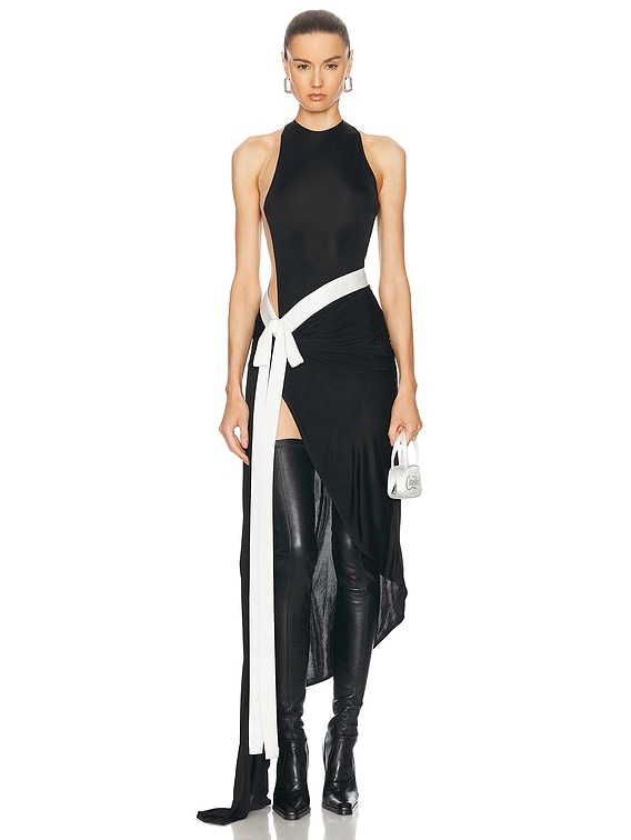Satin Bow Detail Gown