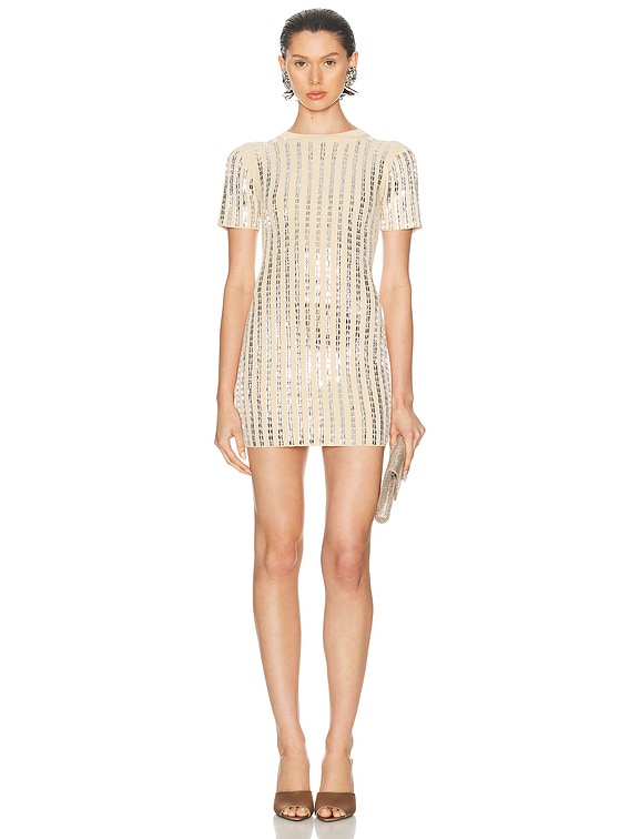 All Over Rhinestone Mini Dress