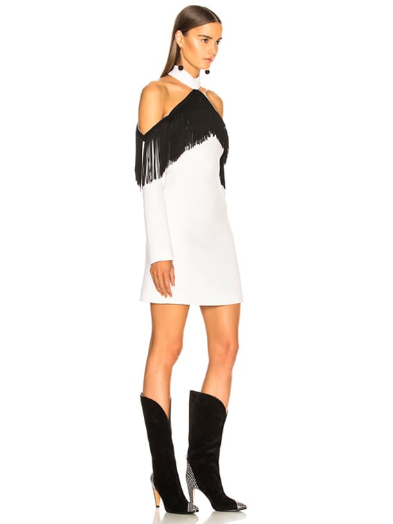 fringe halter dress