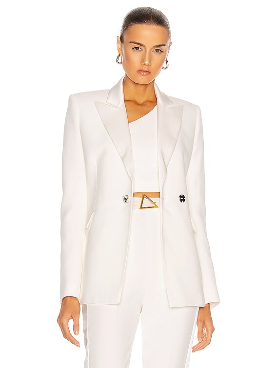 White tailored outlet jacket