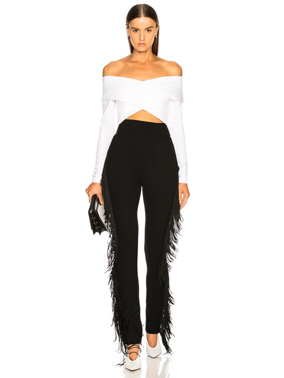 pants with side fringe