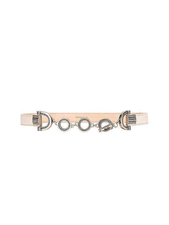 DEHANCHE Ring Belt in Ivory & Silver | FWRD display picture 2