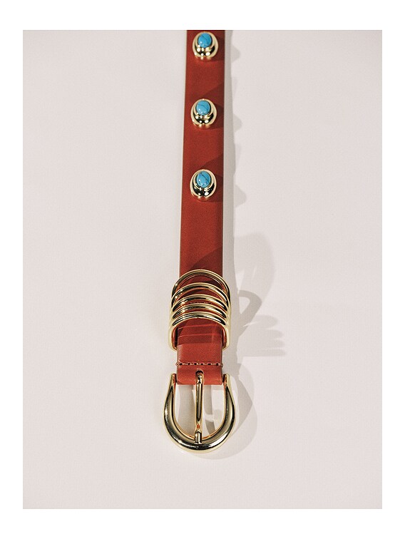 NEW DEHANCHE women\'s hollyhock belt in terre Dehanche Hollyhock Belt In Terre & Gold | ModeSens main image 2