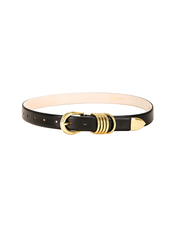 DEHANCHE Hollyhock Belt in Black & Gold | FWRD