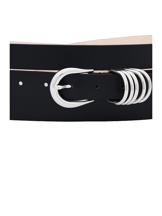 DEHANCHE Hollyhock Triple Wrap Belt in Black & Silver | FWRD DEHANCHE Hollyhock Triple Wrap Belt in Black & Silver | FWRD