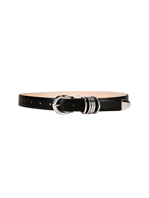 DEHANCHE Hollyhock Belt in Black & Silver | FWRD