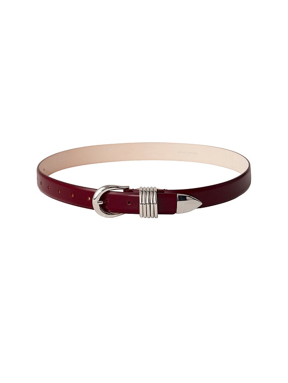 DEHANCHE Hollyhock Belt in Bordeaux & Silver | FWRD