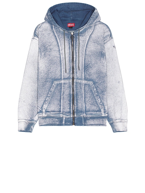 【DIESEL】D-Rebbit-S-Track デニムフーディー DIESEL ディーゼル D-Um-Rib Track Denim Hoodie スウェット