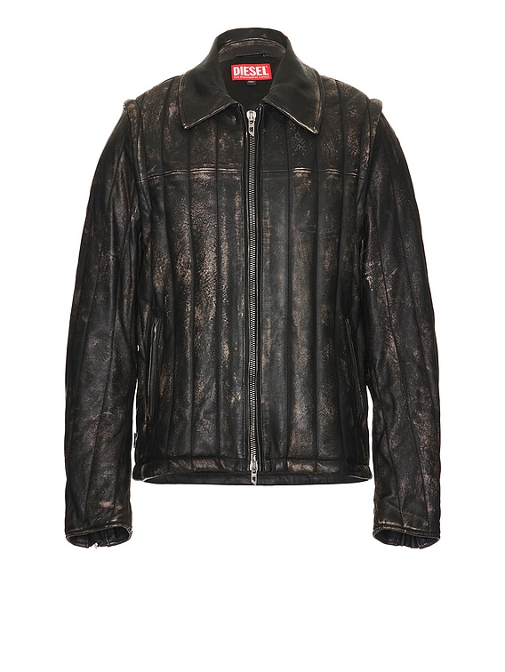 diesel 24aw L-Albert leather jacket