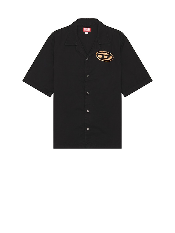 Diesel Stan Bleach Button Down Shirt in Black | FWRD