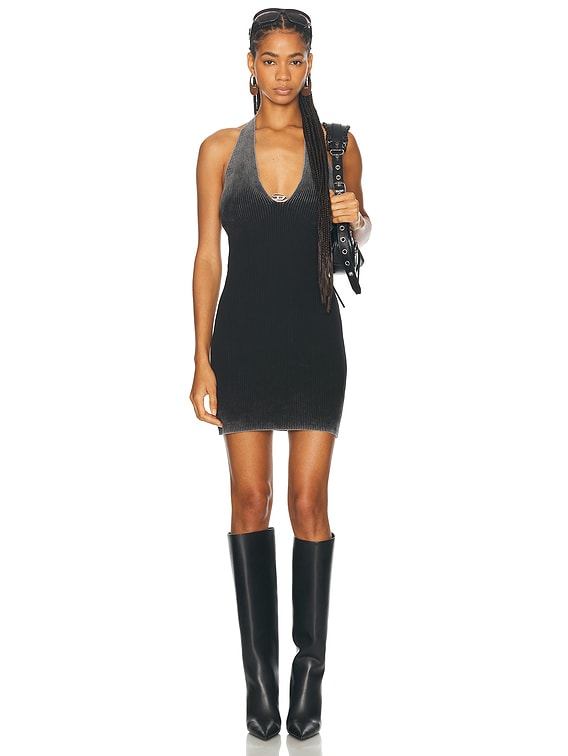 Diesel Halter Mini Dress in Deep & Black | FWRD