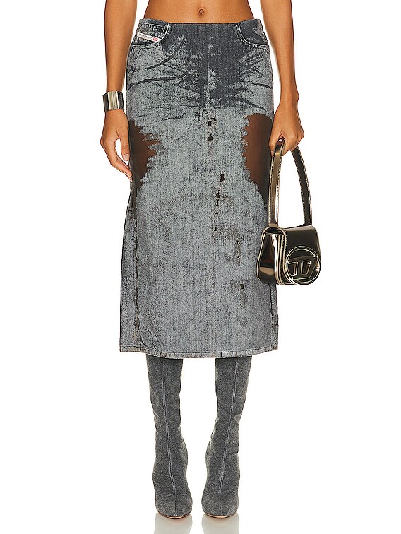 DIESEL 未使用美品グレン期ミリタリーテイストジップマキシスカート Diesel スカート - Grey | FWRD