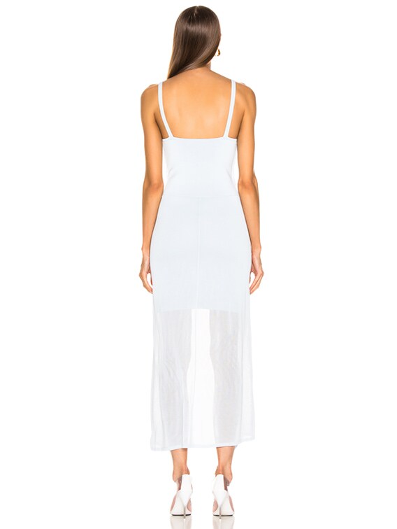 dion lee blue reflective dress DION LEE (blue tie dye) Shibori long sleeve rope maxi