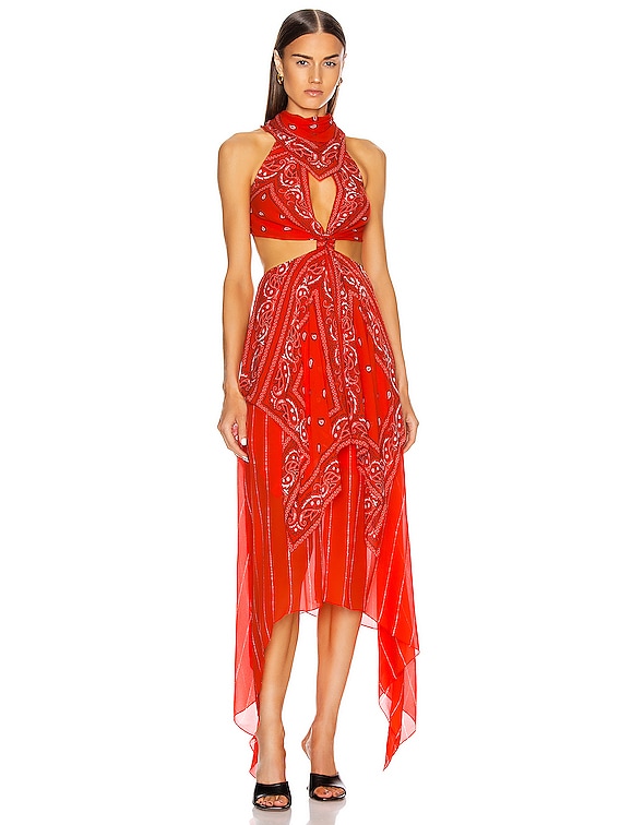 dion lee red dress