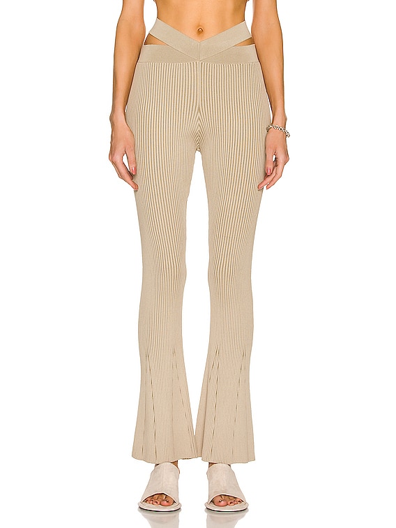 Dion Lee rib-knit Flared Trousers - Farfetch