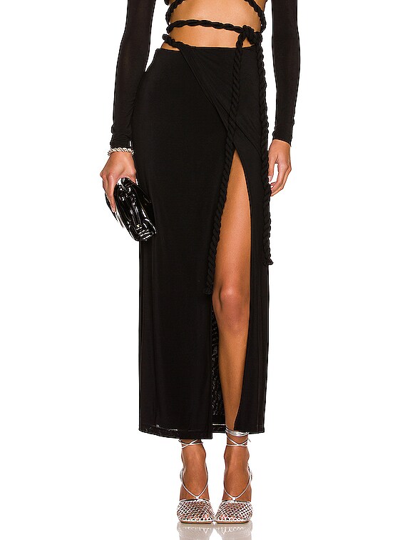 Dion Lee Rope Wrap Skirt in Black | FWRD