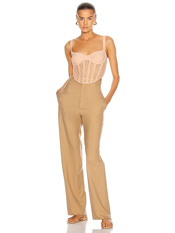 Dion Lee Contour Combo Corset in Sandstone