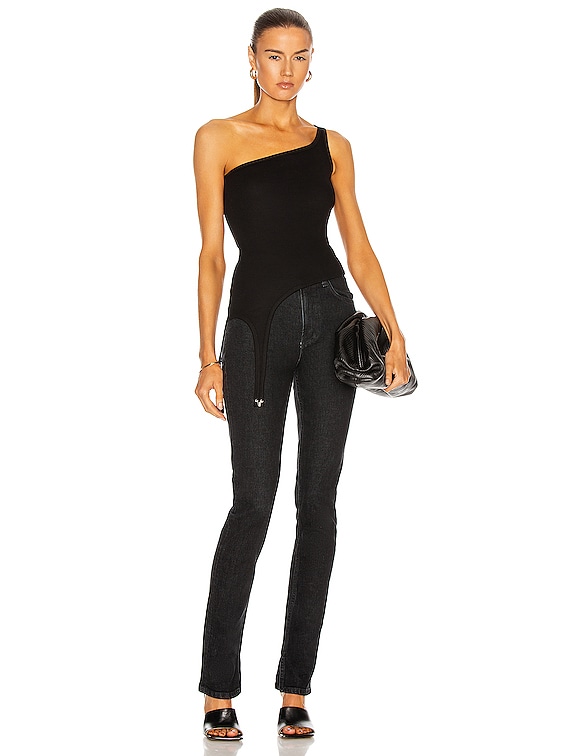 Dion Lee Shoulder Hook Tank in Black | FWRD