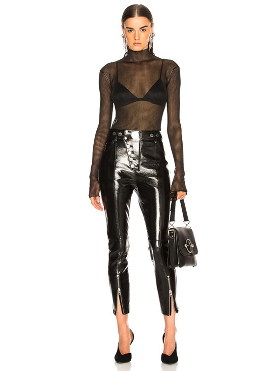 dion lee sheer knit top