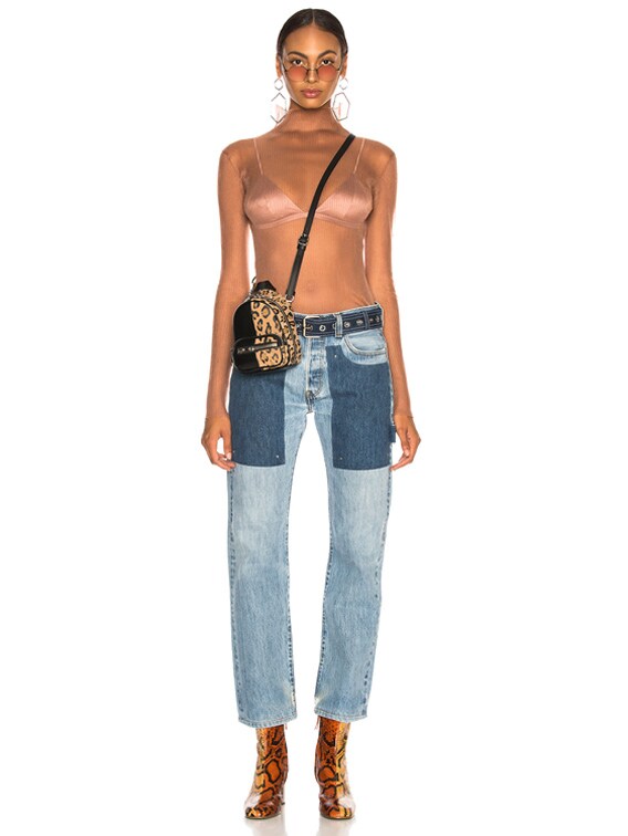 dion lee sheer knit top