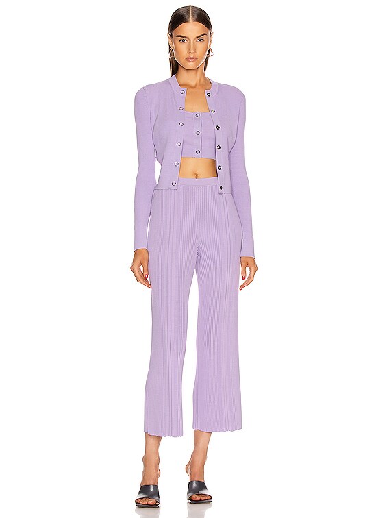 【後払い手数料無料】 Top Crop Pleat Pinnacle Lee Dion in FWRD | Violet トップス