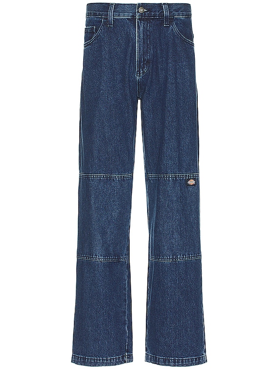 DICKIES Loose Fit Double Knee Jeans Stonewashed Indigo Blue