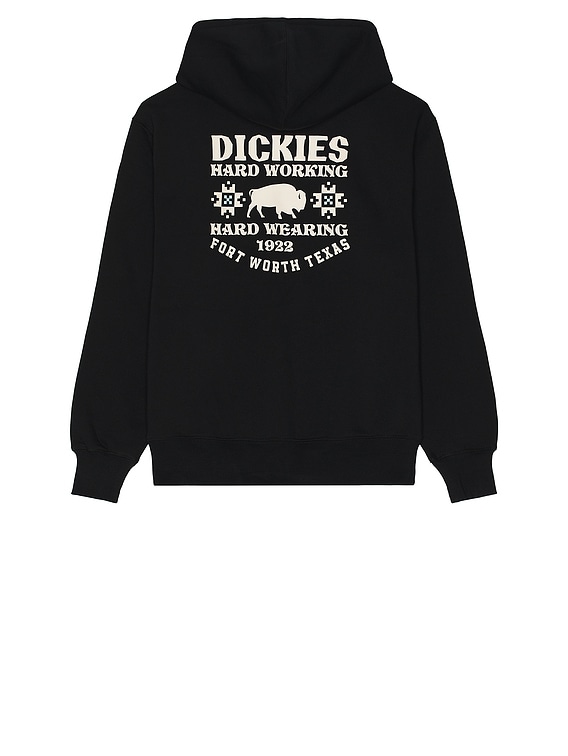 Dickies Chest Hit Logo Hoodie in Black FWRD