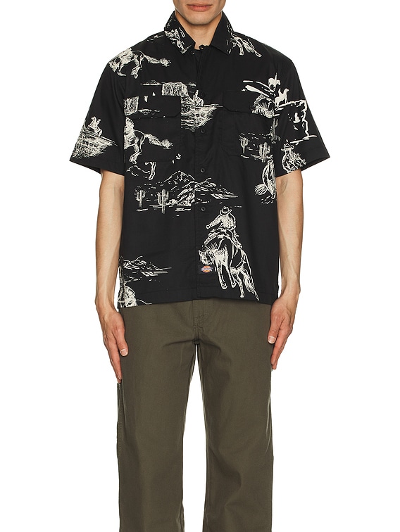 Dickies Savage Work Short Sleeve Shirt in Black | FWRD