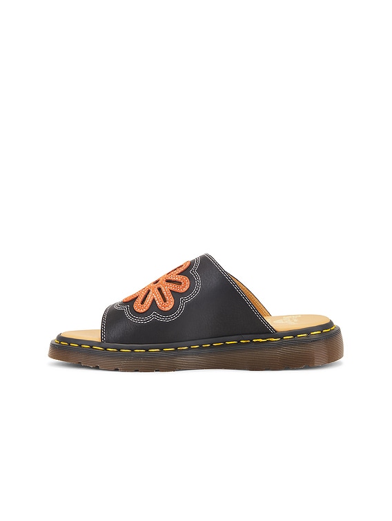 Dr. Martens Dayne Applique Sandal in Black, Conker Brown, & Rust