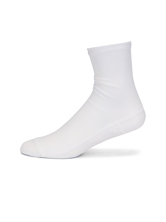 Darner Solid White Mesh Socks in Solid White Mesh