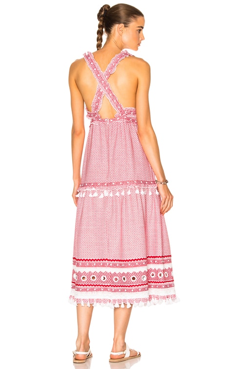 Dodo Bar Or Joseff Dress in Red & White | FWRD