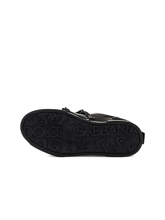 Dolce & Gabbana Portofino Sneaker in Black & White | FWRD