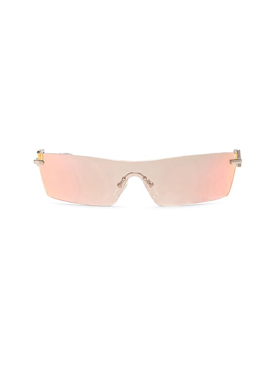 Dolce & Gabbana Rectangular Sunglasses in Silver | FWRD